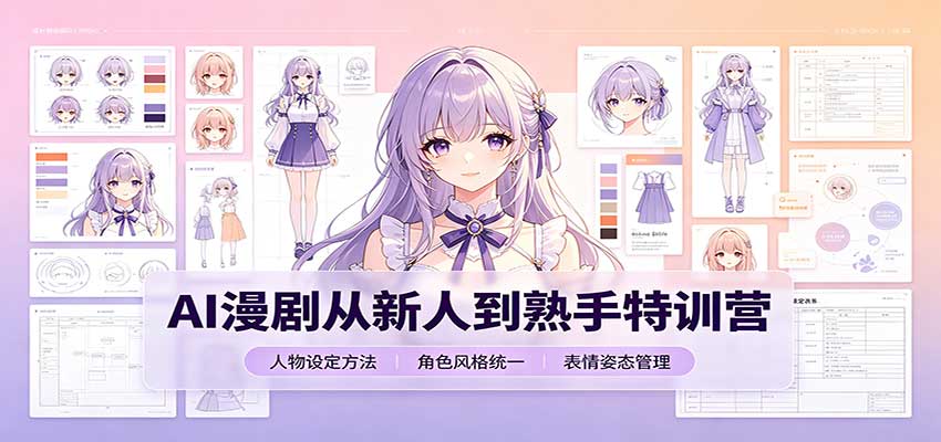 AI漫剧从新人到熟手特训营：剧本分镜创作，提示词模板，人物设定与工具资源-九节课