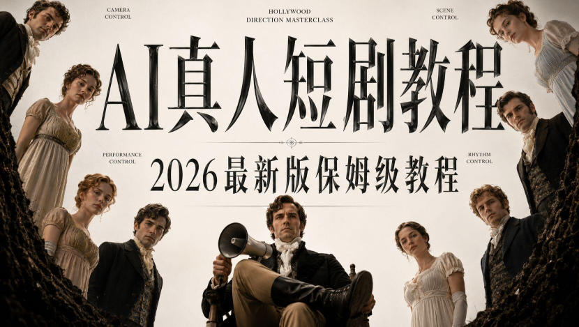 AI真人短剧制作全流程，AI视频大佬专为零基础研制的AI短剧教程，保姆级教程，新手一学就会！-九节课