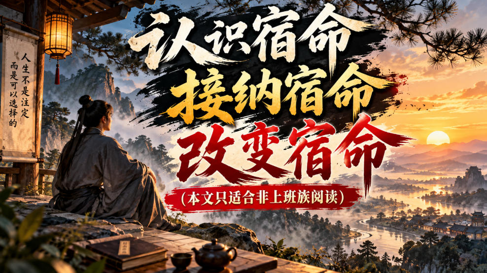 某公众号付费文章：认识宿命，接纳宿命，改变宿命（本文只适合非上班族阅读）-九节课