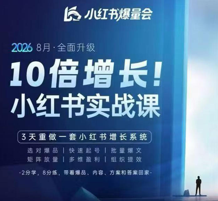 戴小胖·8月28-30号线下课视频20小时，小红书爆量会实战课，6大系统全新升级，3天重做一套小红书增长系统（更新0914）-九节课