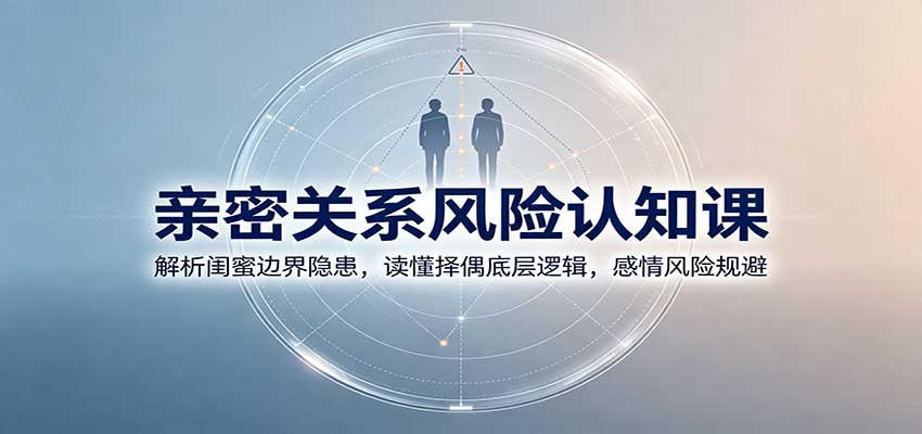 亲密关系风险认知课：解析闺蜜边界隐患，读懂择偶底层逻辑，感情风险规避-九节课