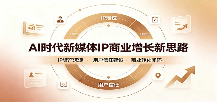 AI时代新媒体IP商业增长新思路：摒弃复杂运营套路，用极简思维打通获客路径-九节课