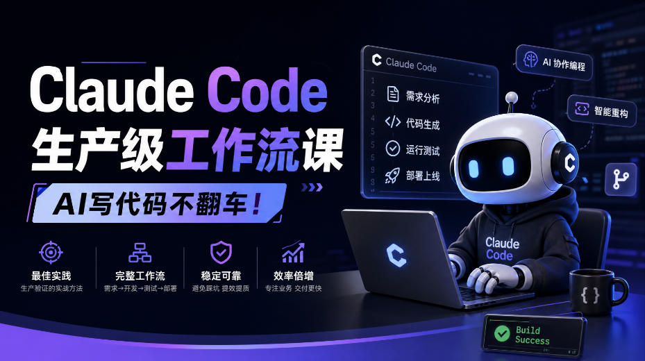 Claude Code生产级工作流课，AI写代码不翻车！【原创双语字幕】-九节课