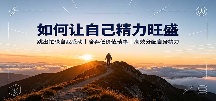 如何让自己精力旺盛：跳出忙碌自我感动，舍弃低价值琐事，高效分配自身精力-九节课