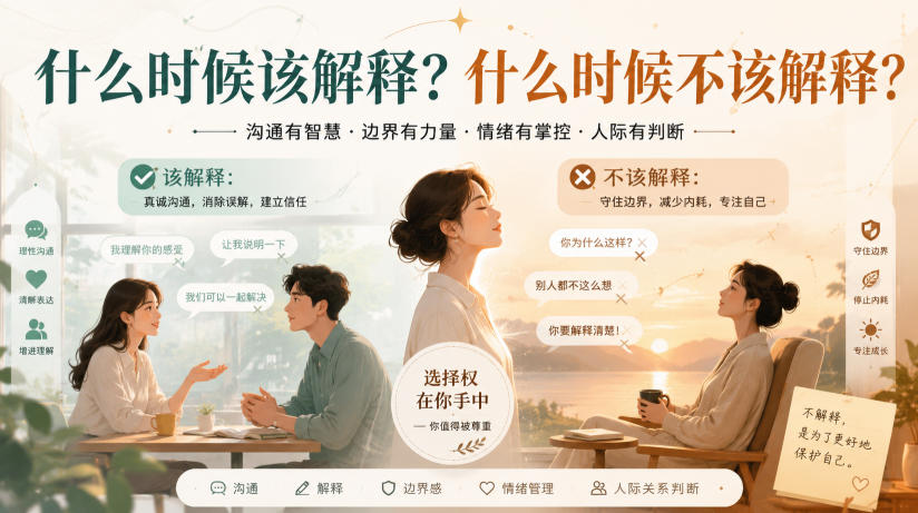 付费文章：什么时候该解释？什么时候不该解释？-九节课