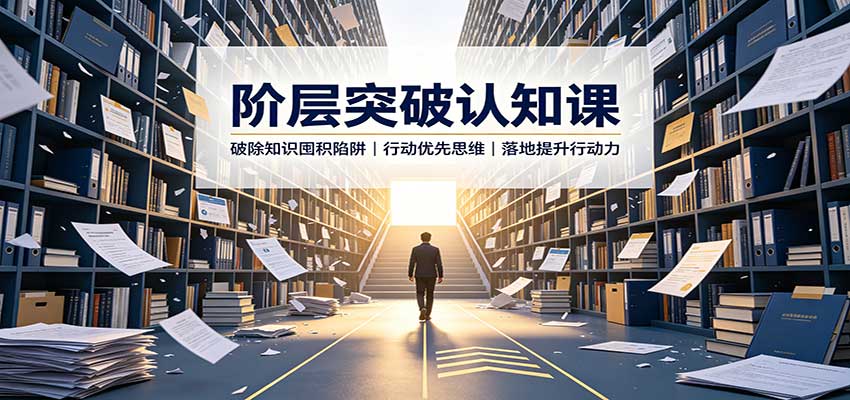 阶层突破认知课：破除知识囤积陷阱，行动优先思维，落地提升行动力-九节课