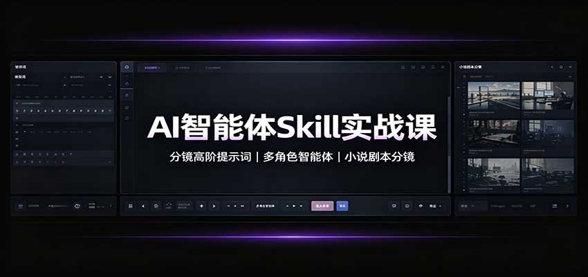 AI智能体Skill实战课：分镜高阶提示词，多角色智能体，小说剧本分镜-九节课