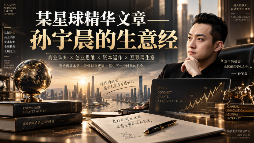 某星球精华文章——孙宇晨的生意经-九节课