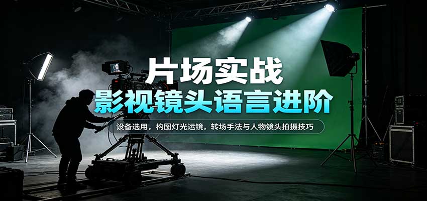 影视镜头语言进阶:设备选用,构图灯光运镜,转场手法与人物镜头拍摄技巧-九节课
