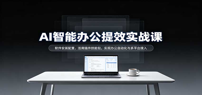 AI智能办公提效实战课：软件安装配置，活用插件技能包，实现办公自动化与多平台接入-九节课