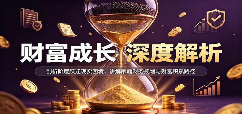 财富成长深度解析：剖析阶层跃迁现实困境，讲解家庭财务规划与财富积累路径-九节课