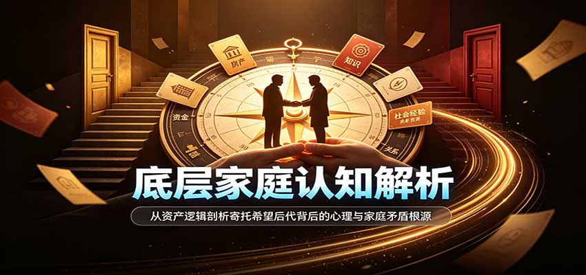 底层家庭认知解析：从资产逻辑剖析寄托希望后代背后的心理与家庭矛盾根源-九节课