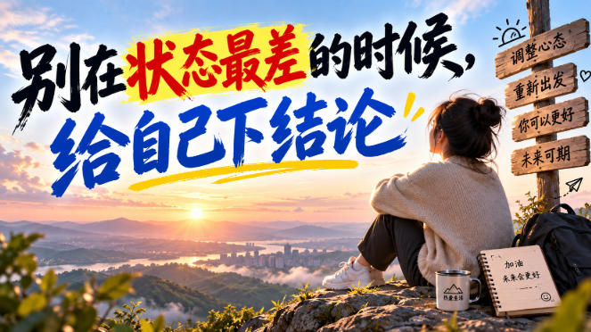 某公众号付费文章：别在状态最差的时候，给自己下结论-九节课