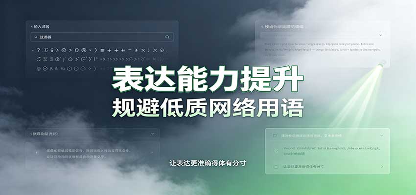 表达能力提升：语言塑造思想逻辑，规避低质网络用语，强化心智感知-九节课
