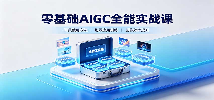 零基础AIGC全能实战课：覆盖绘画、影音、PPT、小说多场景AI创作-九节课