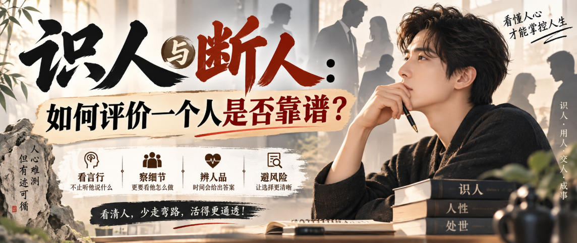 付费文章：识人与断人：如何评价一个人是否靠谱？-九节课