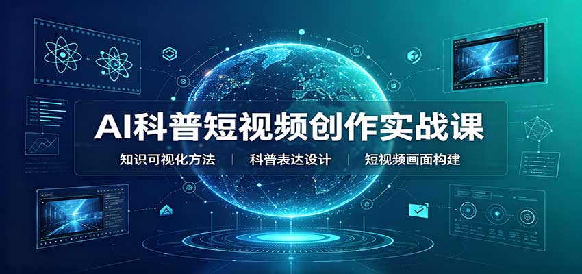 AI科普短视频创作实战课：配套要点文档，文案与视频提示词模板教学-九节课
