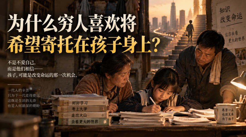 某社群精品文章：为什么穷人喜欢将希望寄托在孩子身上？-九节课