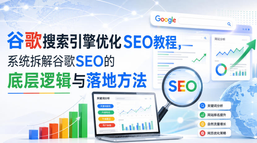 小白新君SEO·谷歌搜索引擎优化SEO教程，系统拆解谷歌SEO的底层逻辑与落地方法（部分更新2026）-九节课