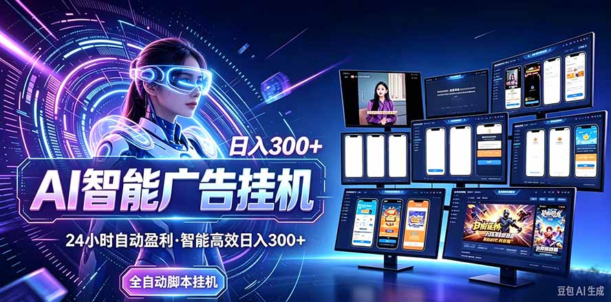 （20964期）24小时AI广告挂机｜在家就能做的被动副业-九节课
