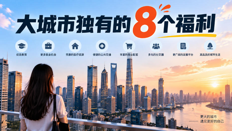 某公众号付费文章：大城市独有的8个福利-九节课