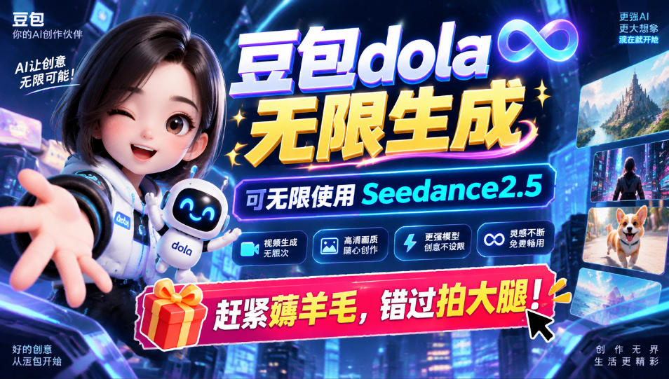 1029最新豆包dola无限生成技术，可以无限生成sseedance2.5，赶紧薅羊毛，和谐拍大腿-九节课