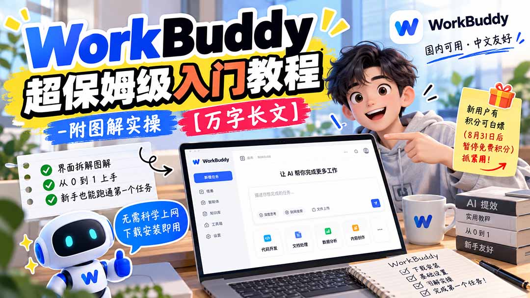 （20882期）WorkBuddy 超保姆级入门教程-附图解实操 【万字长文】-九节课
