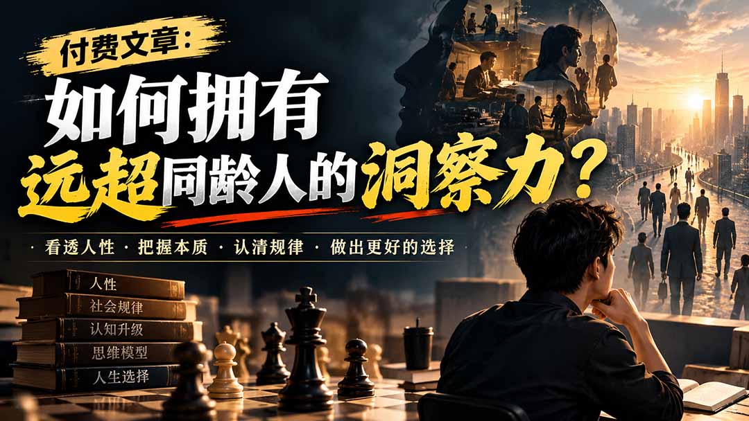 （20976期）付费文章：如何拥有远超同龄人的洞察力？-九节课