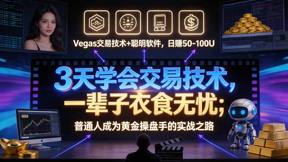 （20841期）“顺势而为交易系统”3天学会交易技术，聪明软件辅助，小白也能看懂趋势交易，日入30-100U,长期稳定-九节课