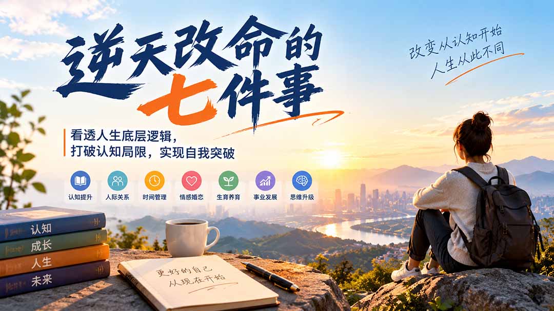 （21022期）付费文章：逆天改命的七件事，看透人生底层逻辑，打破认知局限，实现自我突破-九节课