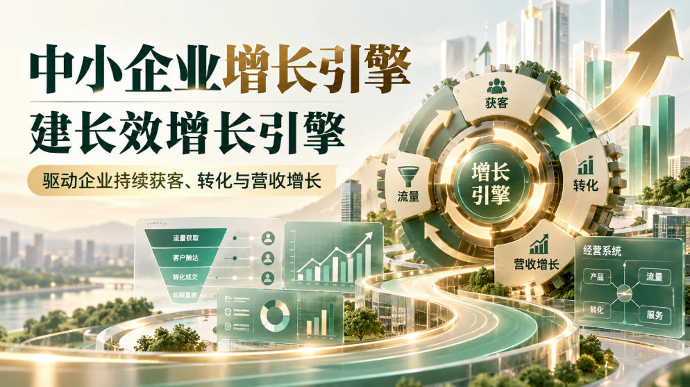 中小企业增长引擎，建长效增长引擎，驱动企业持续获客、转化与营收增长-九节课