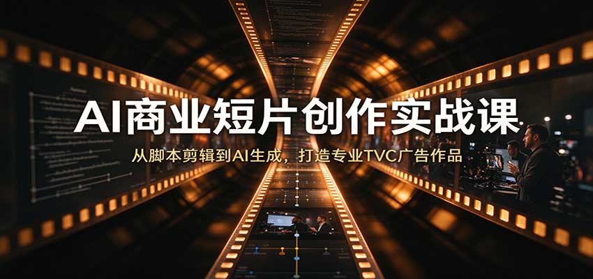 AI商业短片创作实战课：从脚本剪辑到AI生成，打造专业TVC广告作品-九节课