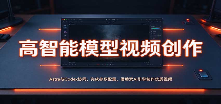 高智能模型视频创作：Astra与Codex协同，完成参数配置，借助双AI引擎制作优质视频-九节课