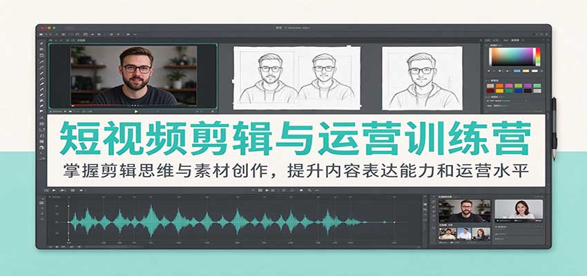 短视频剪辑与运营训练营：掌握剪辑思维与素材创作，提升内容表达能力和运营水平-九节课