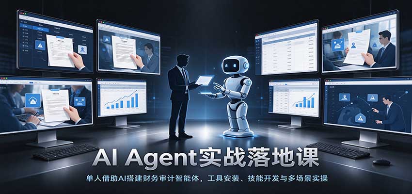 AI Agent实战落地课：单人借助AI搭建财务审计智能体，工具安装、技能开发与多场景实操-九节课